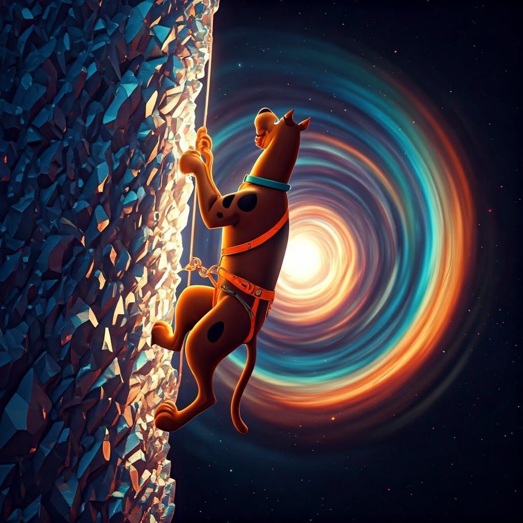Scooby Doo Climbs Through a Cosmic Vortex