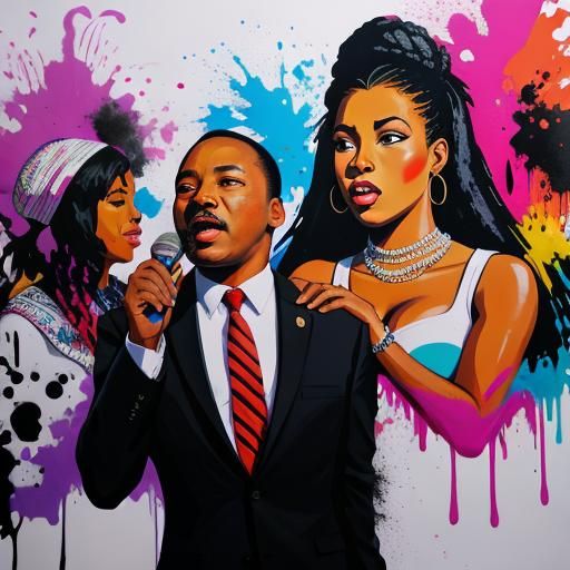 Martin Luther King Jr. Graffiti Art Speech
