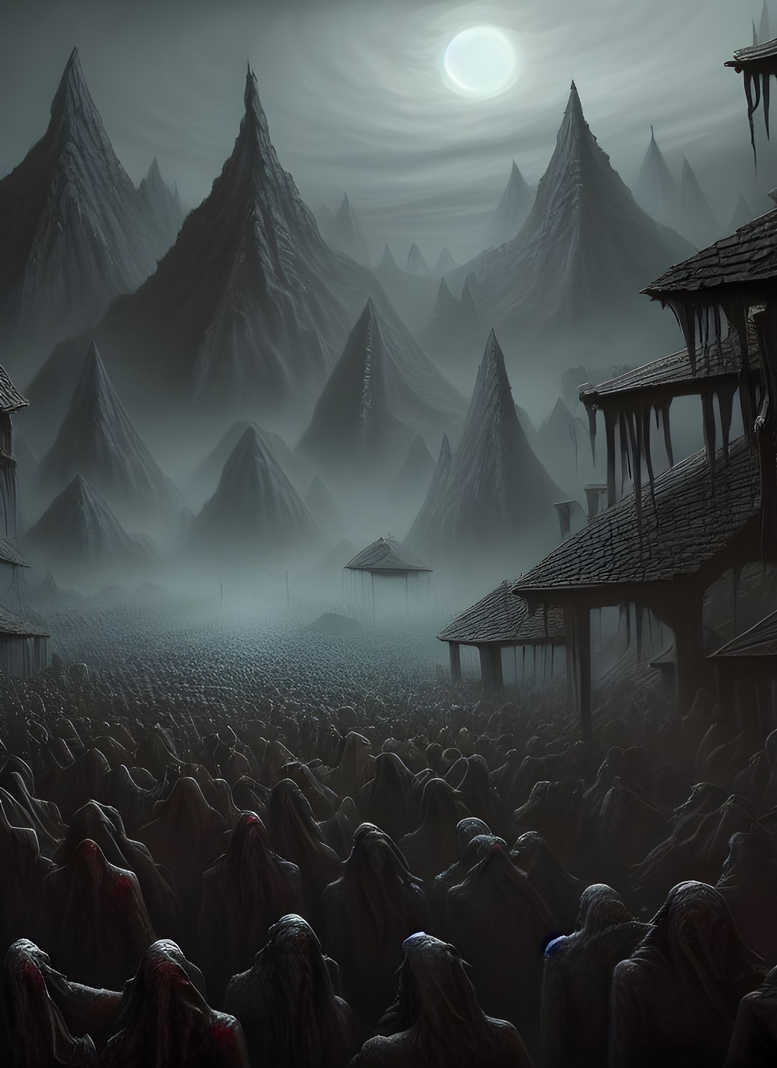 The Advancing Horde: Hyperdetailed Photorealistic Nightmare