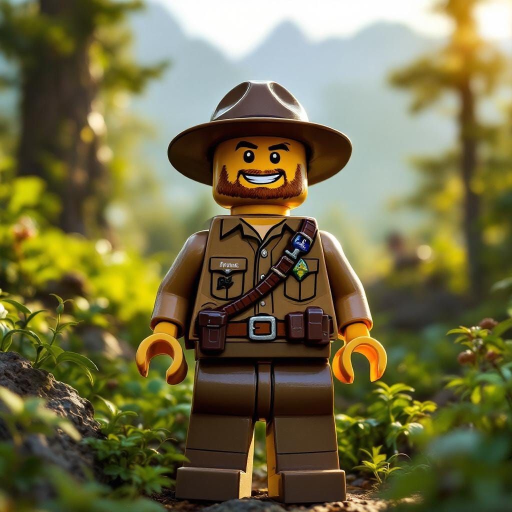 Lego He-Man Park Ranger in Hyperrealistic Style