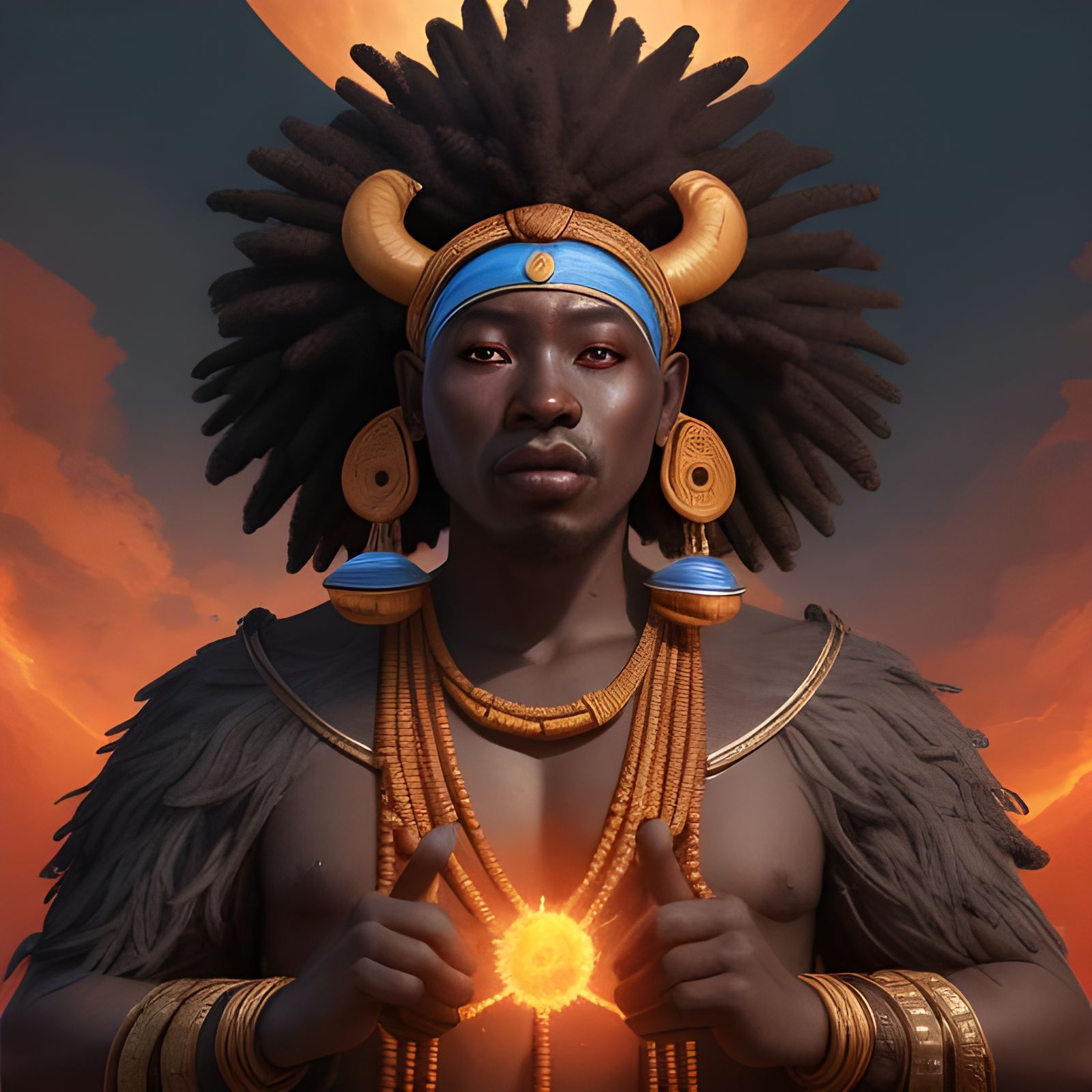 Nzambi a Mpungu: Supreme God in Detailed Matte Painting