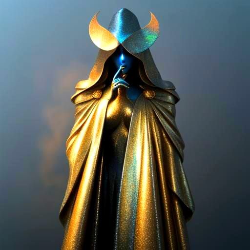 Mysterious Figure in Dreamlike Surrealist Landscape