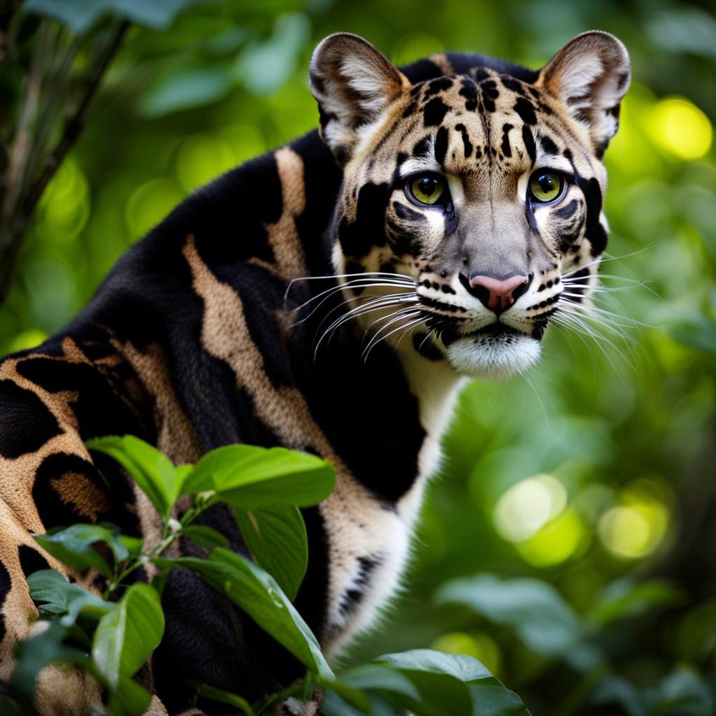 Sunda Clouded Leopard Portrait
