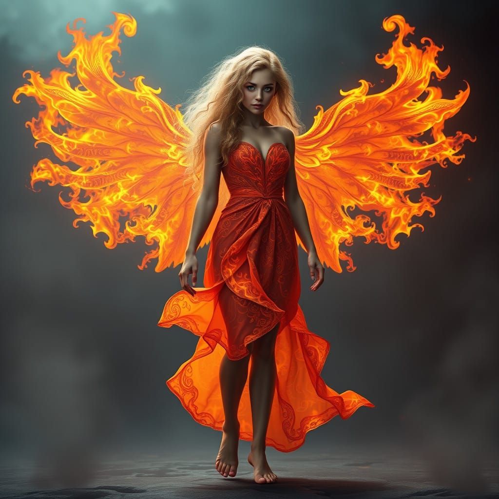 Goddess of Flames Unveils Majestic Beauty