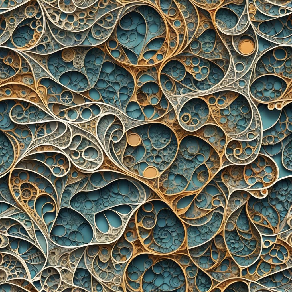 Abstract Fractal Shoe Design with Zentangle Elements