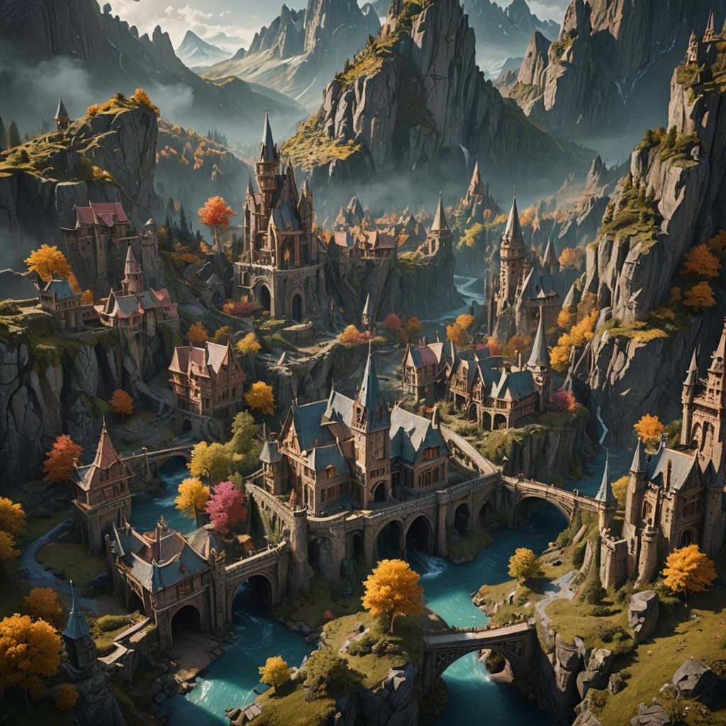 Fantastical Wede Wolf Detailed Matte Painting