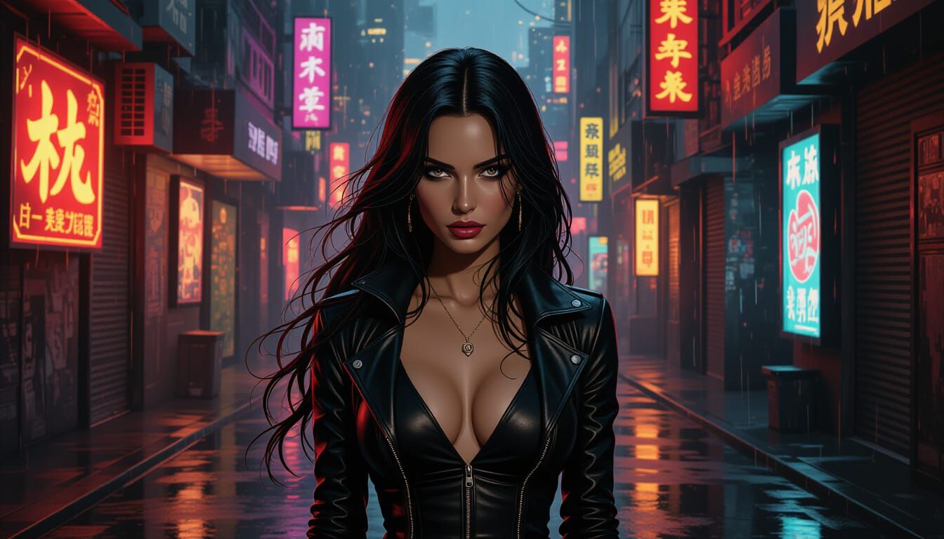 Druuna in Noir Sci-Fi Alley with Serpieri Sensual Detail