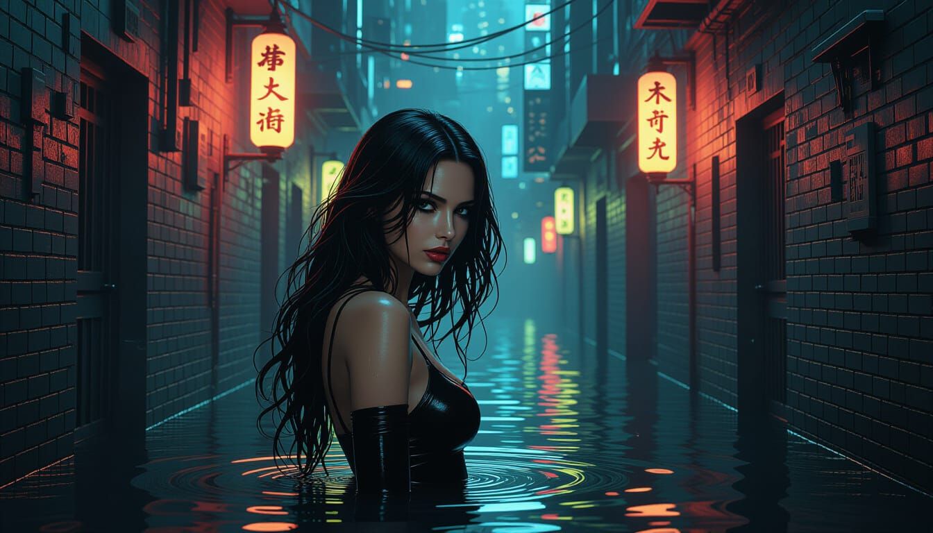 Druuna in Noir Alley, Serpieri-Inspired Surrealism