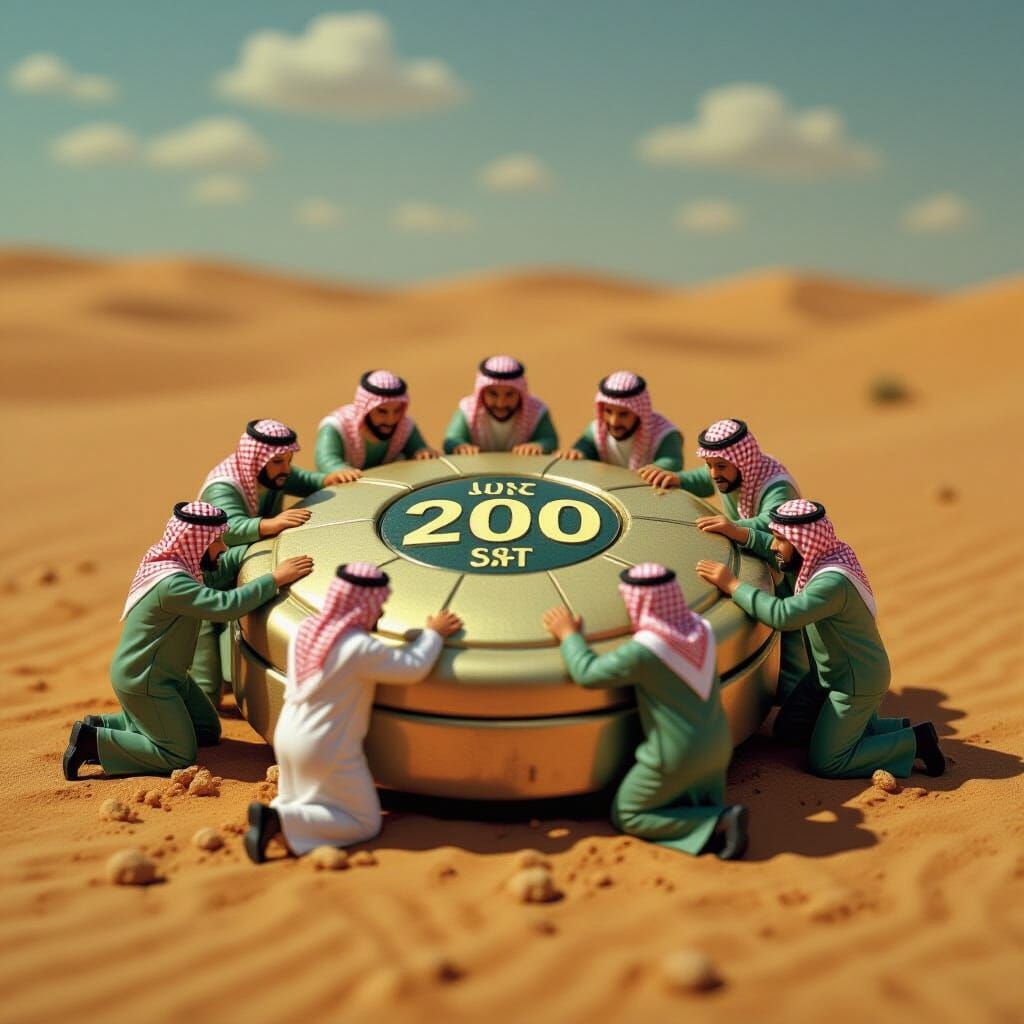 Satirical Atomic Bomb Button Cartoon