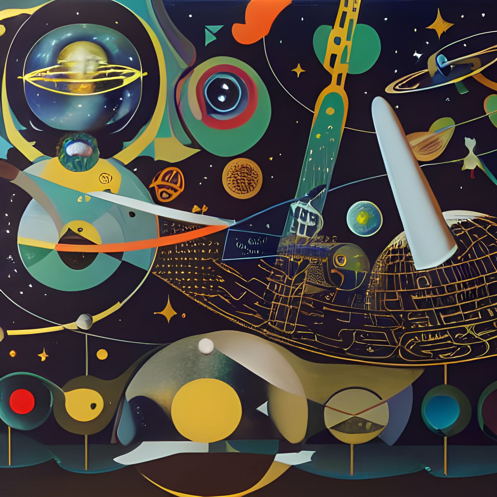 Cosmic Jazz: Afrofuturist Space Music in Impasto Style