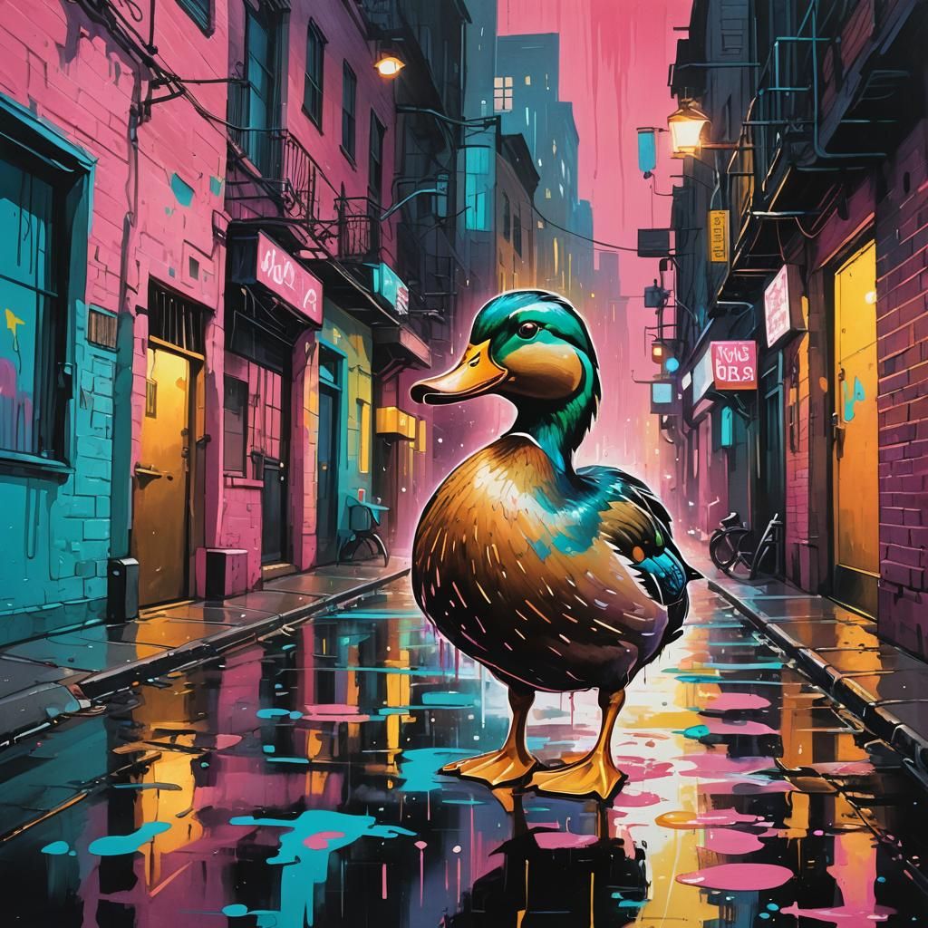 Duck Dodger in Gouache Painting Style