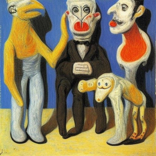 Puppets in Hands: Expressionist Blend