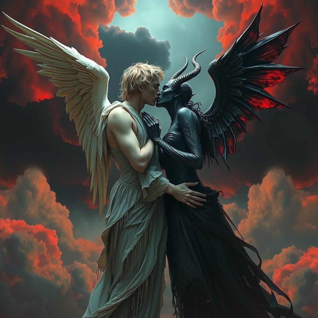 Passionate Kiss: Angel and Demon in Dark Surrealism