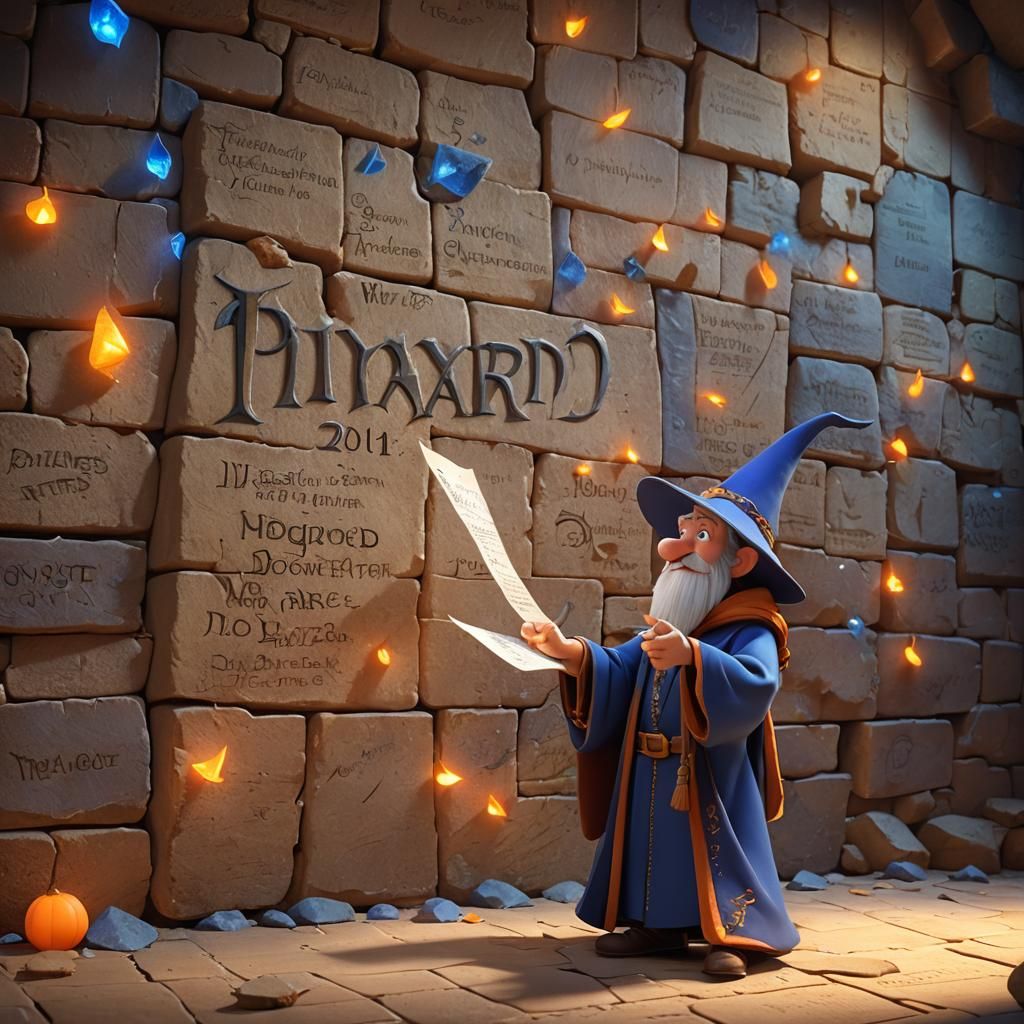 Pixar 3D Wizard Password Fail in Epic Fantasy