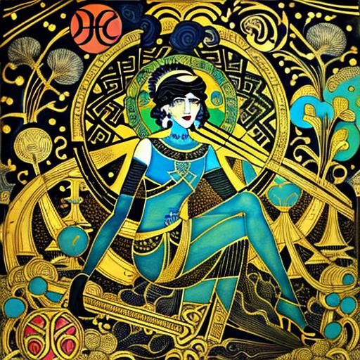 Greek Alphabet in Aubrey Beardsley Style