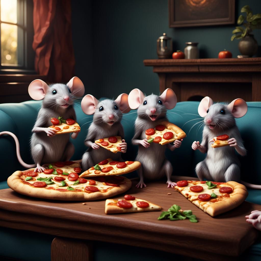 Mice Feast: Pizza Party on the Couch