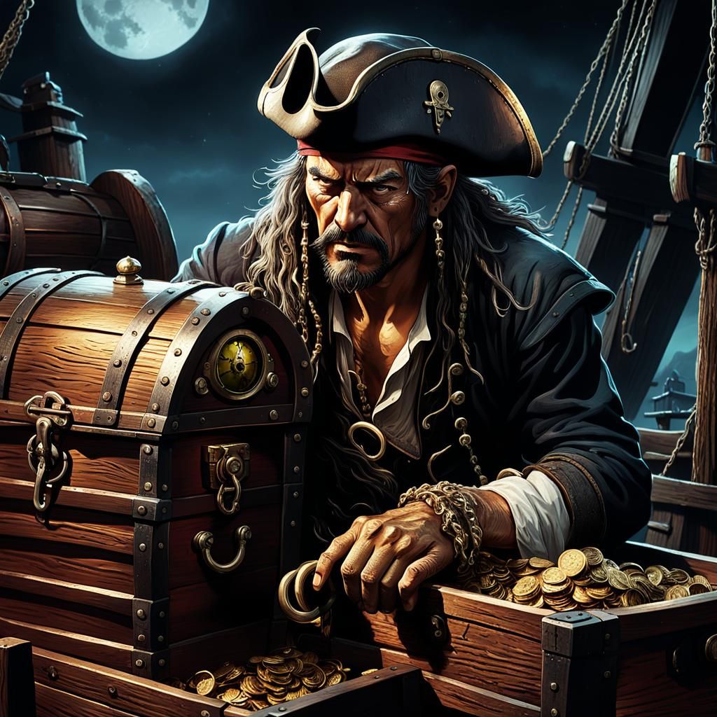 Pirate Thief in Gritty Digital Art Style