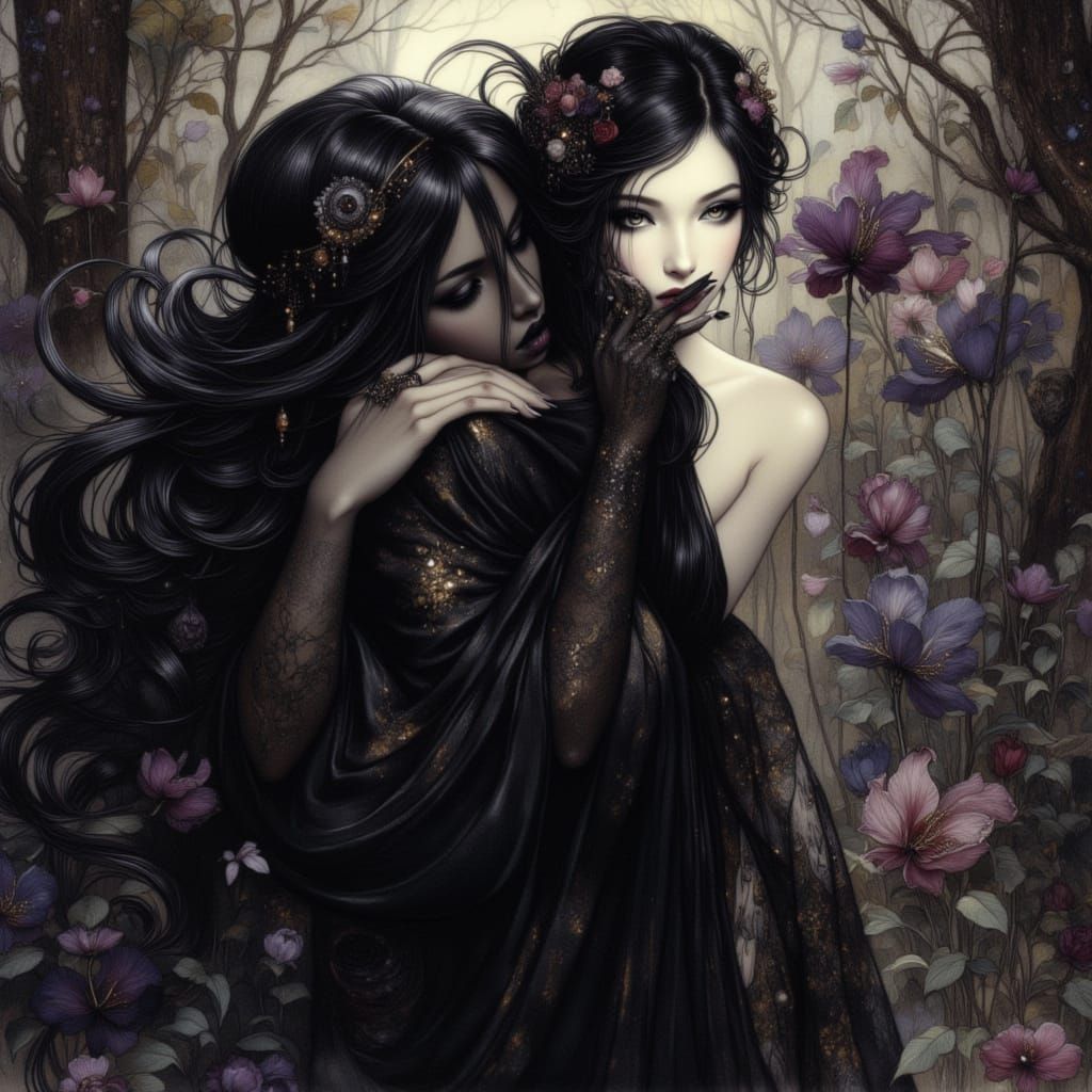 Dark Princess Portrait in Gothic Art Style