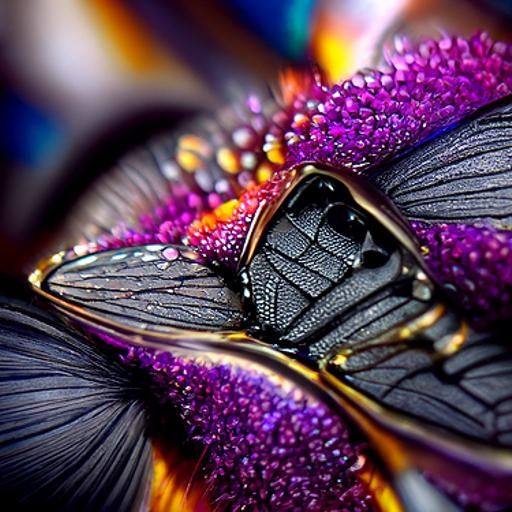 Macro Butterfly Photography in Noir Style