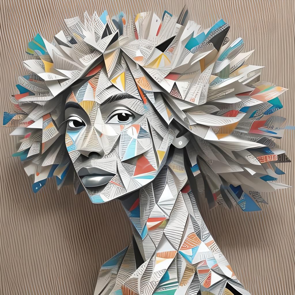 Abstract Monochrome Portrait of a Black Woman