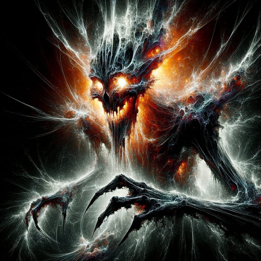 Surreal Monster of Raw Terror in Stark Light Contrast