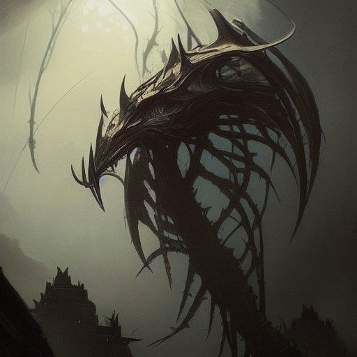 Sinister Hydra Artwork in Dark Fantasy Style