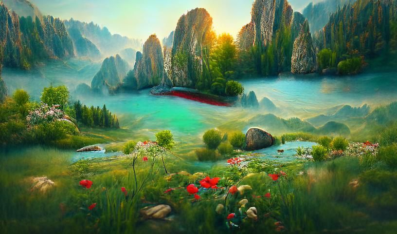 Zhangjiajie National Park Vista as Digital Art