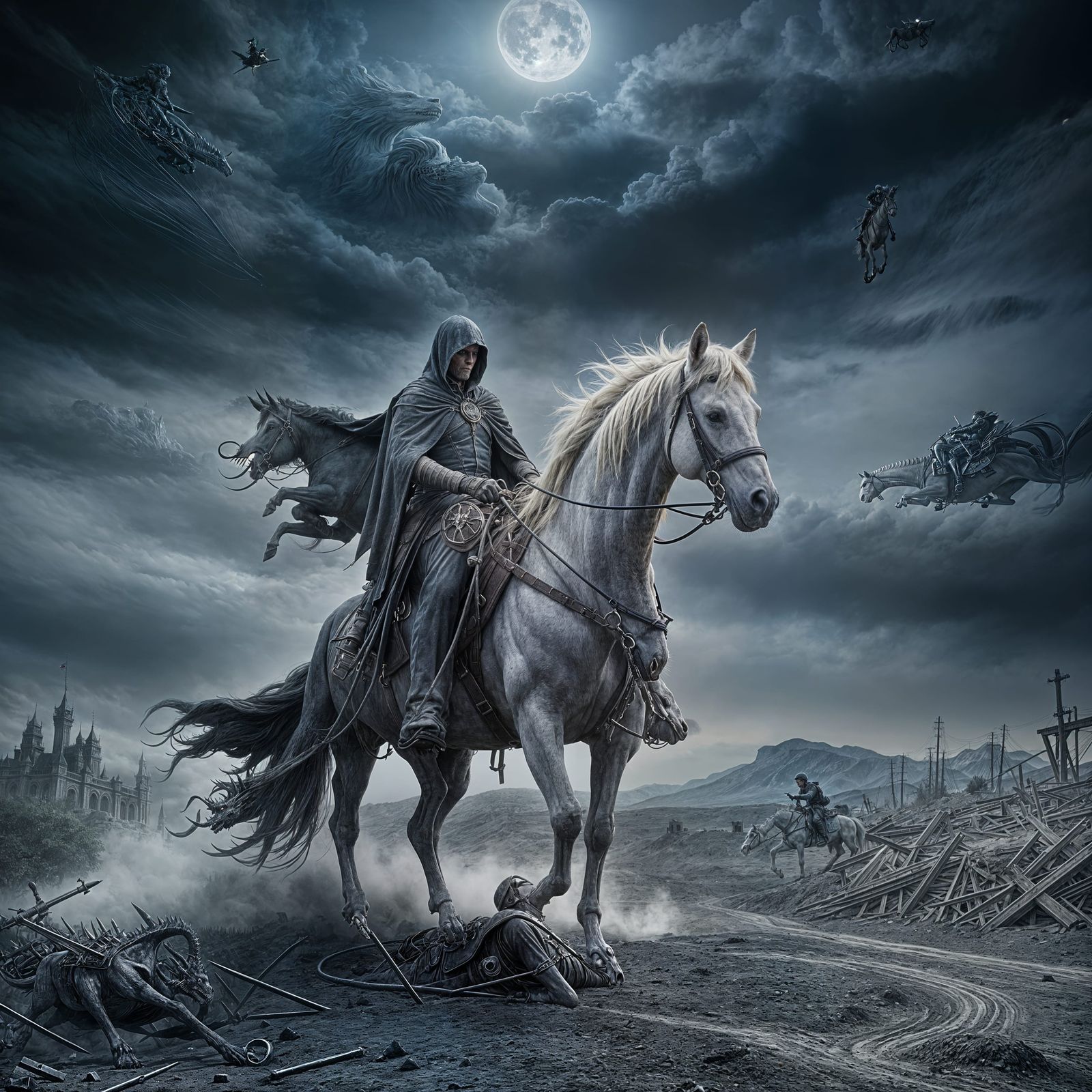 Death Rides a Pale Horse: Minimalist Depiction