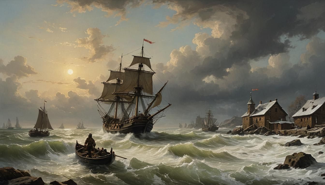 Romantic Landscape in 19th Century Style