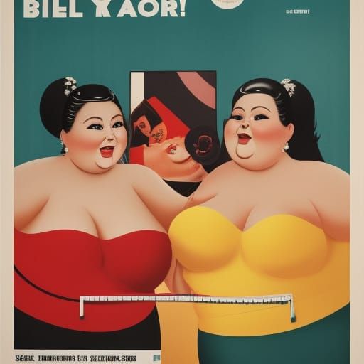 Obesity Propaganda Poster: Exaggerated Body Image