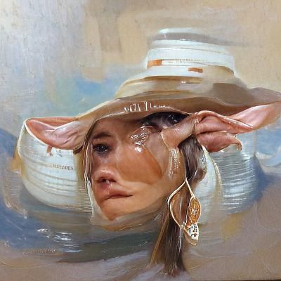 Contemplative Oil Painting in Gurney Style