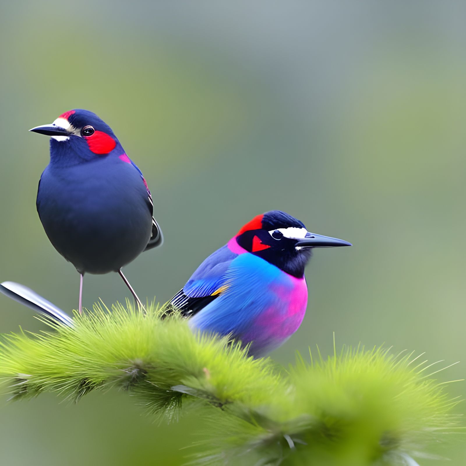 Ornate Birdlife in Hyperreal Oil Painting