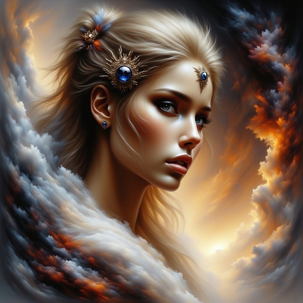 Ethereal Goddess of Love in Hyper-Realistic Style