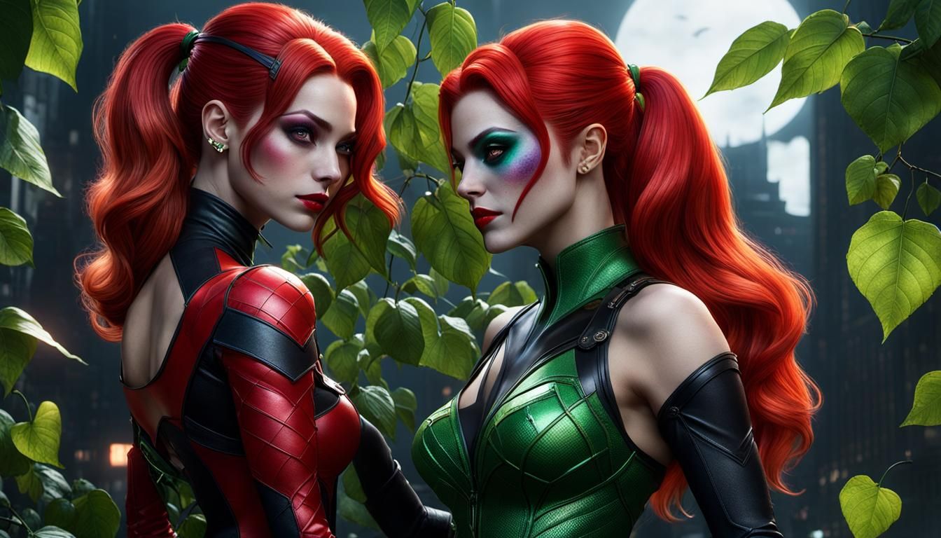 Poison Ivy and Harley Quin