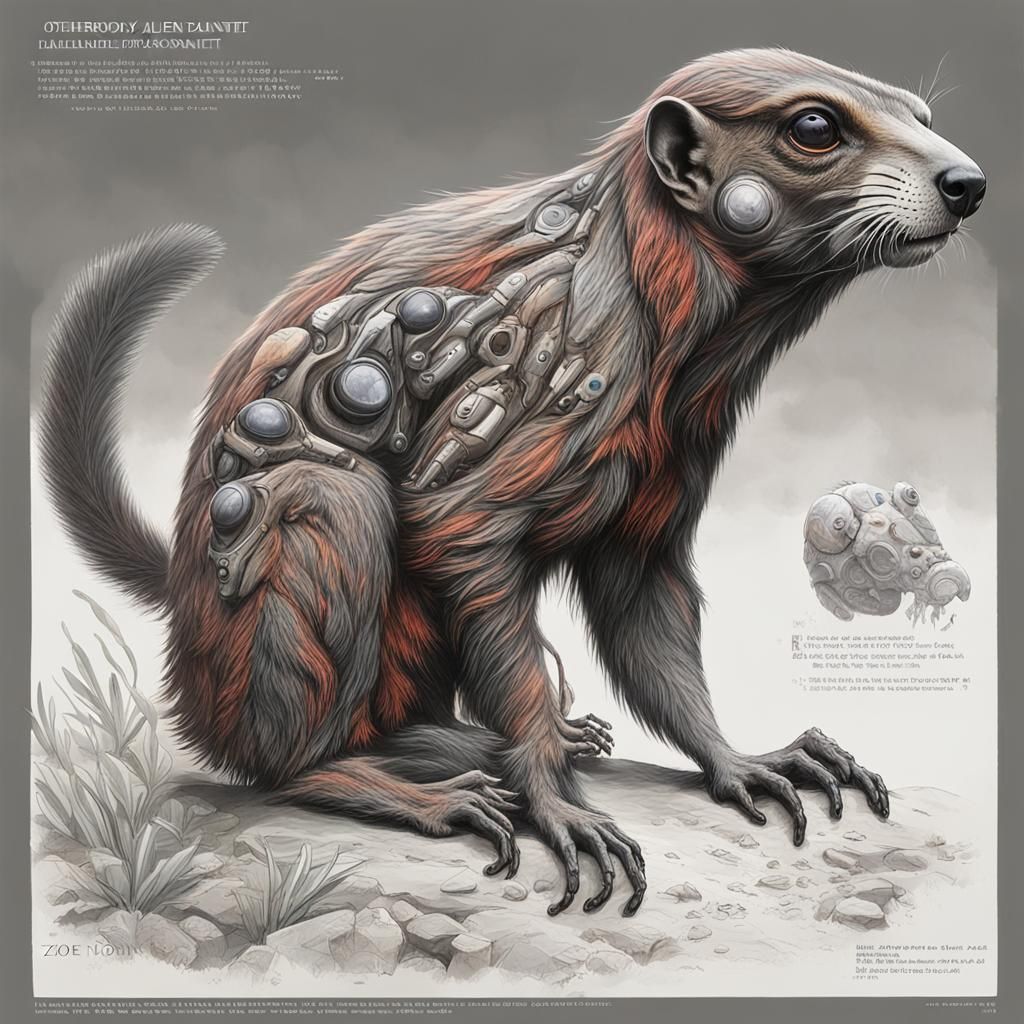 Alien Exoplanet Wildlife: Speculative Zoology Illustration