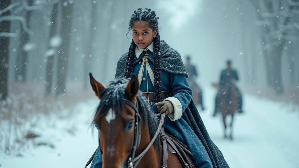 Girl Leads Raid Through Snowstorm in Dreamy Style