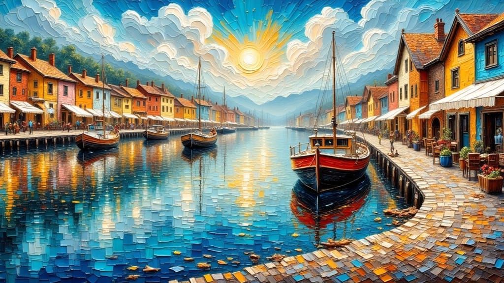 Cute Impasto Fishing Village