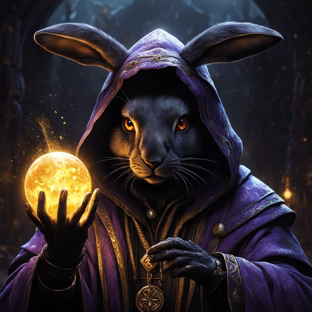 Dark Fantasy Rabbit Magi Portrait in Unreal Engine