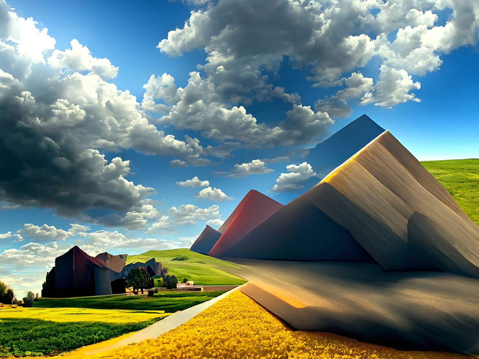 Psychedelic Landscape Vista in Unreal Engine