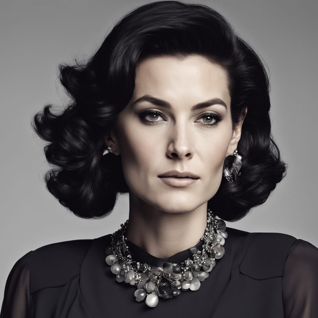 Elegant Cross-dresser in Vintage 1980s Style