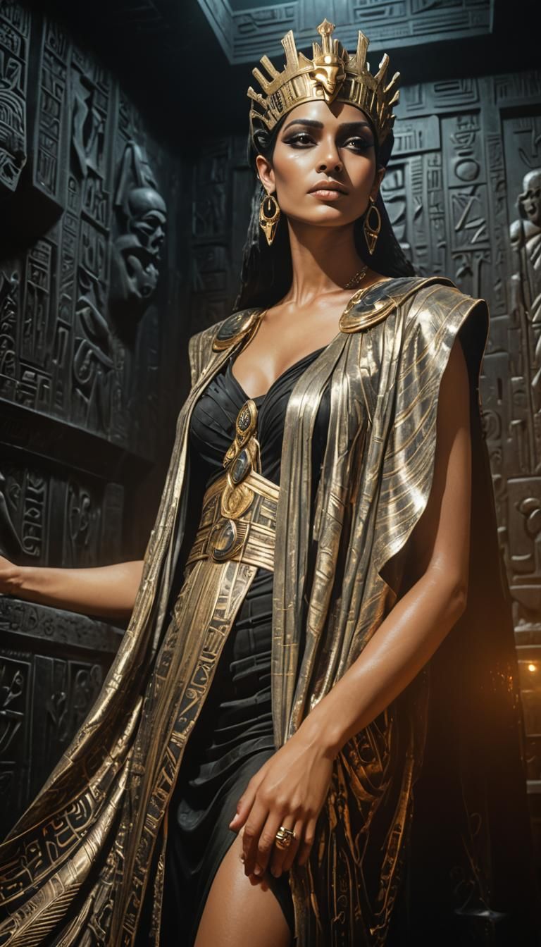 Malevolent Egyptian Goddess in Dark Fantasy Art