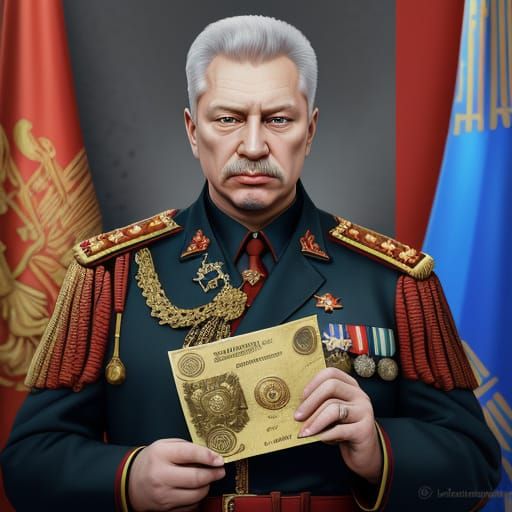 Russian Puppet Politician in Fauvist Style