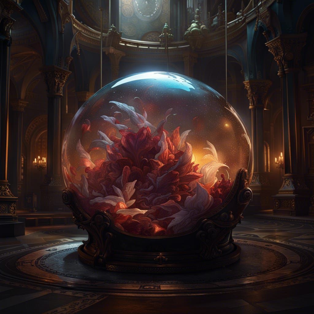 Glass Orbs in Dark Fantasy Style