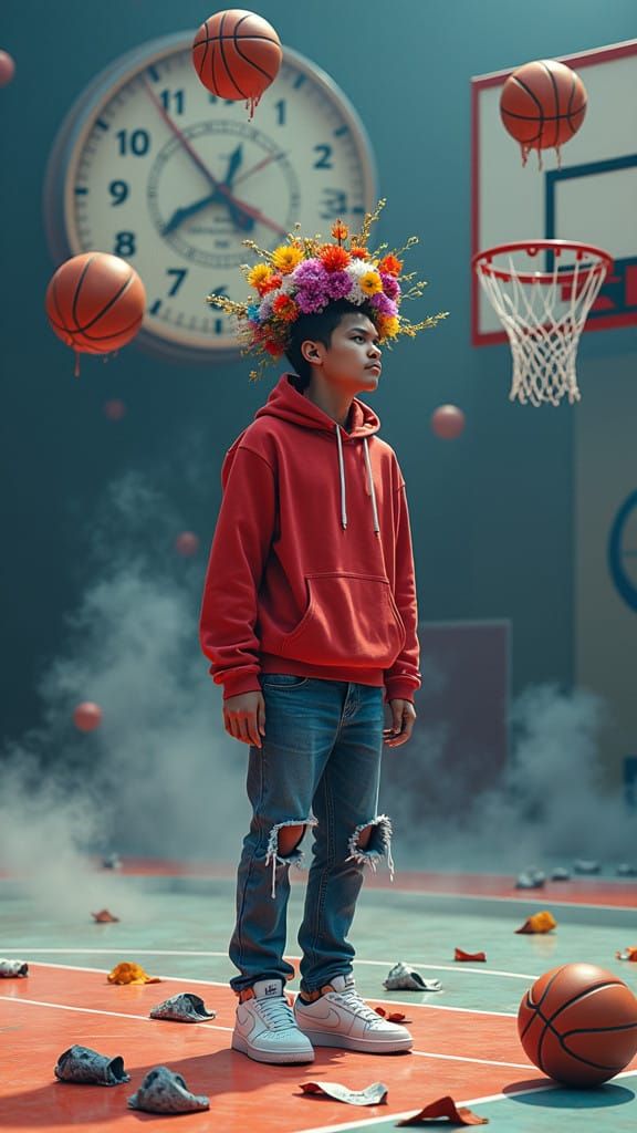 Old Man Conquers Chaos on Hyper-Realistic Basketball Court