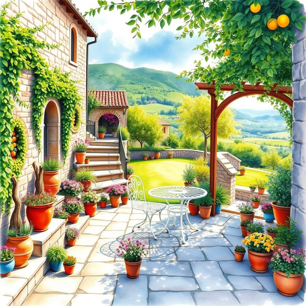 Serenity in Tuscan Garden Settings