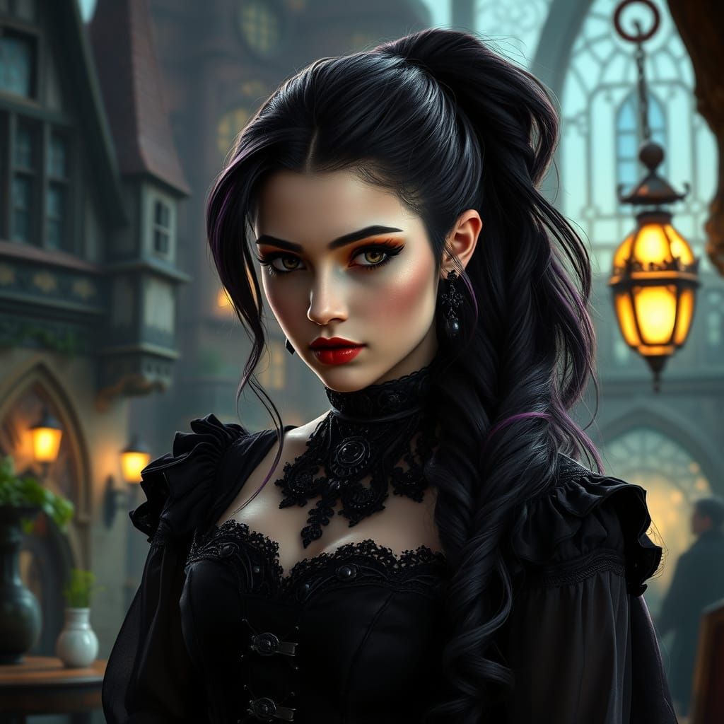 Evil Queen's Daughter: Gothic Fantasy Portrait
