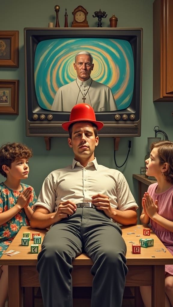 Surreal Brain Replacement in Rockwell Style