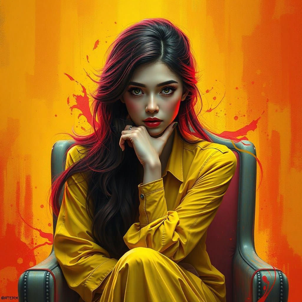 The "you're dead" glare; yellow and red