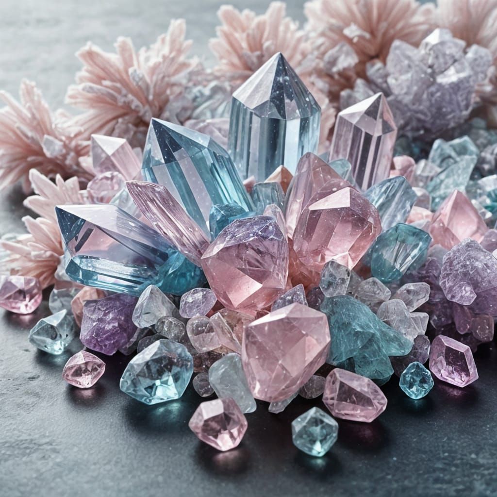 Delicate Pastel Crystals