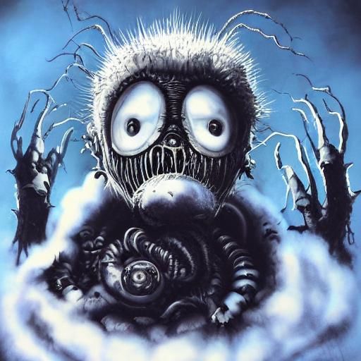 Creepy Gothic Face Drawing in Digital Art Style